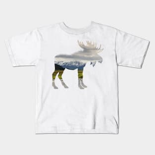 Moose shape design Alaska Kids T-Shirt